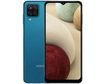 Samsung: Samsung Galaxy A12, Б/у, 64 ГБ, цвет - Голубой