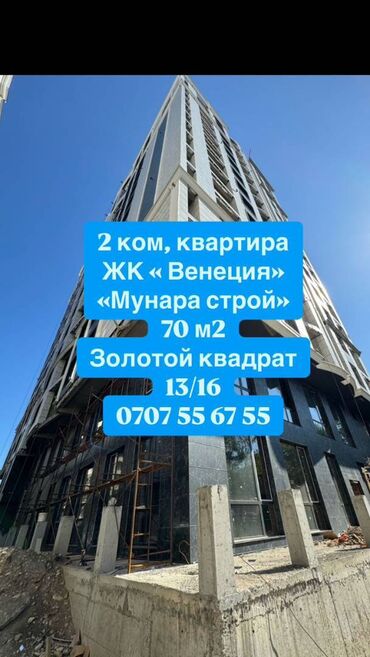Продажа домов: 2 комнаты, 69 м², Элитка, 13 этаж, ПСО (под самоотделку)