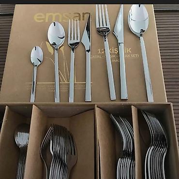 ləvazimatlar: Emsan 12 nəfərlik çatal-bıçaq qaşıq dəsti - Brend: Emsan - Komplekt — 1