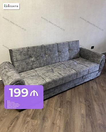 Divan - Ölçü: 210 sm - Mexanizm: Açılan, bazalı - Yataq yeri: 2 nəfər