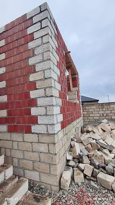 ev sekilleri cekmek: Ancaq binalarda kərpic işi. (daimi iş olaraq) — 1