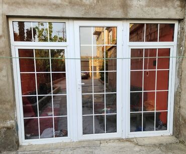 Beton və beton məmulatları: Yeni İki qat şüşə paketi Plastik pəncərə, Еni: 330 sm, Uzunluğu: 250 sm, Ödənişli quraşdırma