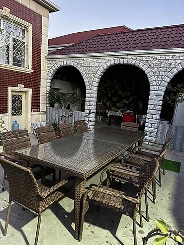 bar oturacaqlar: Açıq hava üçün böyük masa və stul dəsti 10 neferlik yeni maldan — 3