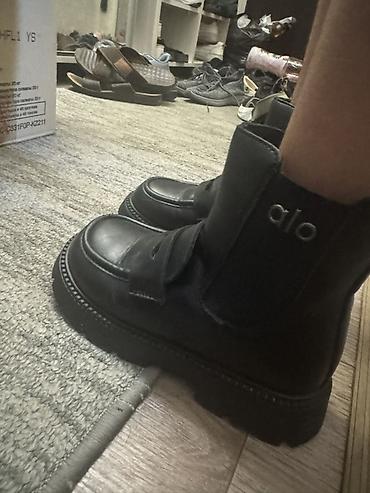 лоферы зимние: Черные ДЕТСКИЕ кожаные зимние ботинки-лоферы с молнией - Материал — 3