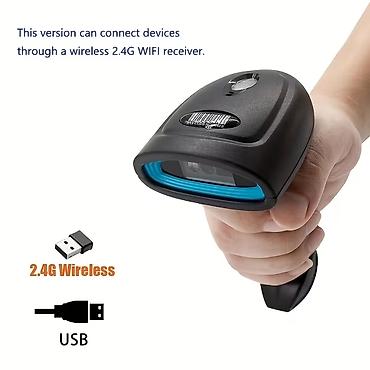 2.4G simsiz və USB qoşulma ilə barkod/QR skaneri Xüsusiyyətlər: - 1D lalafo.az -da 2.4G simsiz və USB qoşulma ilə barkod/QR skaneri Xüsusiyyətlər: - 1D