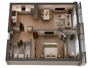11: 1 комната, 47 м², Восток-5 мкр Элитка, 11 этаж, ПСО (под самоотделку) — 2