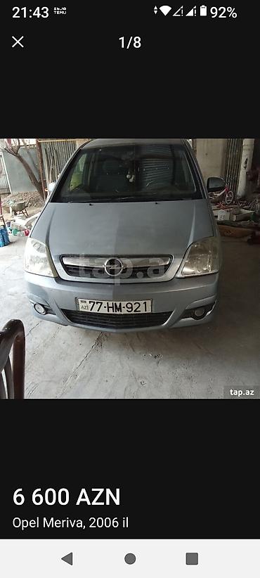 продается авто: Opel Meriva, 2006 il - Ban tipı: miniven/kompakt MPV - Rəng: boz - — 1