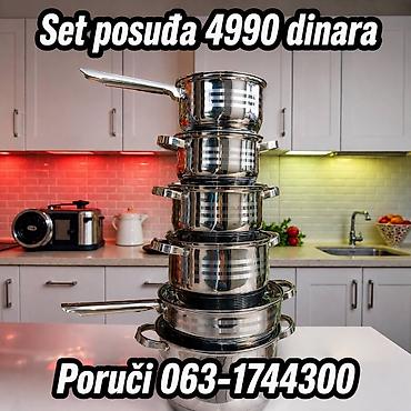 secka za pecenje: Set nerđajućih posuda za kuvanje - Višedelni komplet šerpi i kaserola — 1