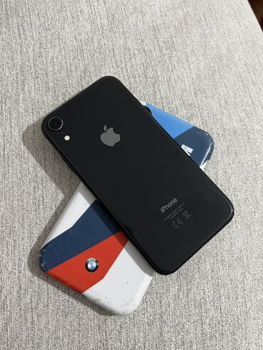 iphone зарядка для айфона: IPhone Xr, Колдонулган, 64 ГБ, Кара, Заряддоочу түзүлүш, Каптама, Кабель, 76 %