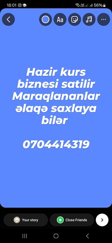 Готовый бизнес: Hazır kurs biznesi satılır. ciddi maraqlananlar əlaqə saxlayar