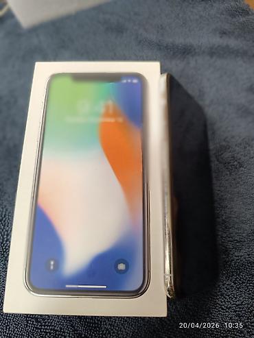 Apple iPhone: IPhone X, Gümüşü, Face ID — 7