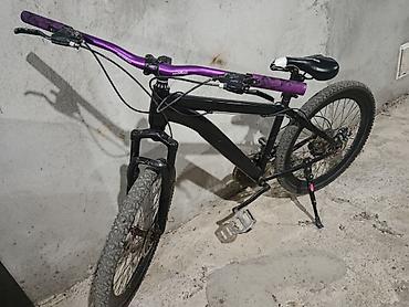 velosiped land rover: Dağ/trekking tipli velosiped - Güclü alüminium gövdə, qara rəng - 24 — 2