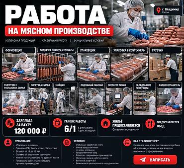 обвальщик мясо: 🥩 РАБОТА НА МЯСНОМ ПРОИЗВОДСТВЕ 📍 Владимир, Россия Открыт набор — 1