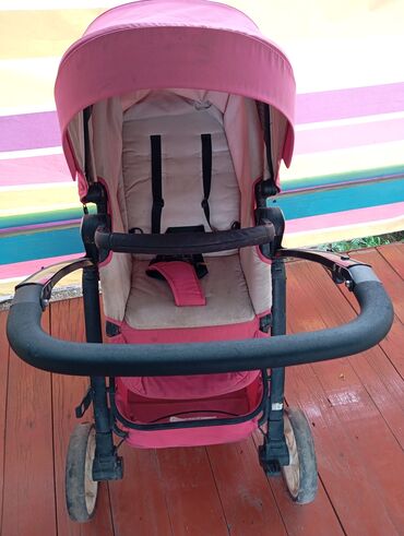 зонтик для коляски: Коляска, цвет - Розовый, Б/у