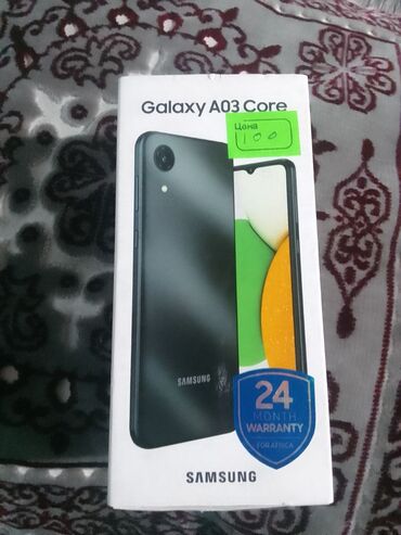 Samsung: Samsung Galaxy A03, Новый, 32 ГБ, цвет - Черный, 1 SIM, 2 SIM