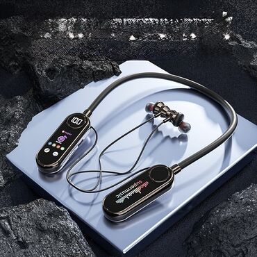Наушники: Беспроводные шейные наушники Supermusic с LED‑дисплеем - Форм‑фактор — 3