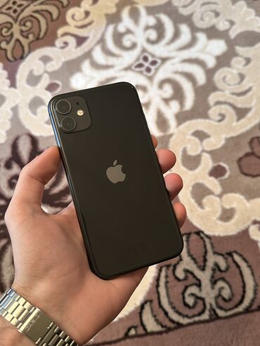 Apple iPhone: IPhone 11, 128 GB, Qara, Zəmanət, Simsiz şarj, Face ID