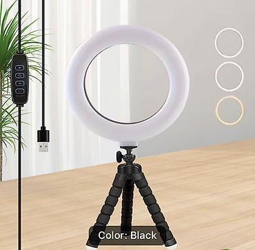 usb: Ring Light İşıqlı Tripod — Mükəmməl Çəkiliş və İşıqlandırma! — 4