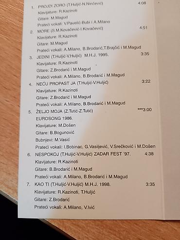 Kasete, CD i DVD: Audio kaseta – Doris: “20 godina s ljubavlju” (Gold Music, MC 018) — 3