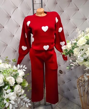 Kompleti: 🔥Ženski pleteni komplet – džemper i pantalone ❤️❤️ NOVOO trikotazni — 1