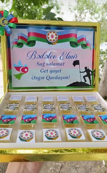 Toy paltarları: Əsger xoncalari sifarisle hazirlanir.Sifarisler en az 2-3 gun onceden