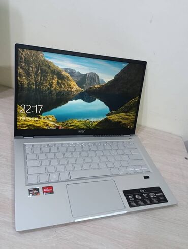 компютера: Ноутбук, Acer, 16 ГБ ОЗУ, AMD Ryzen 7, 14 ", Б/у, Для несложных задач, память SSD
