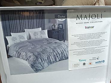 bed sheets: Постельное бельё MAJOLI Bahar Home Collection, модель Vectra Grey - — 2