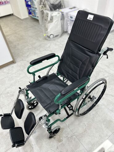 Инвалидная коляска зеленая с высокой спинкой ! В наличии