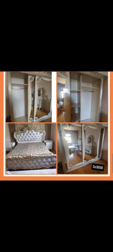 кушетка для массажа складная бу: 2 односпальные кровати, Шкаф, Трюмо, 2 тумбы, Азербайджан, Б/у