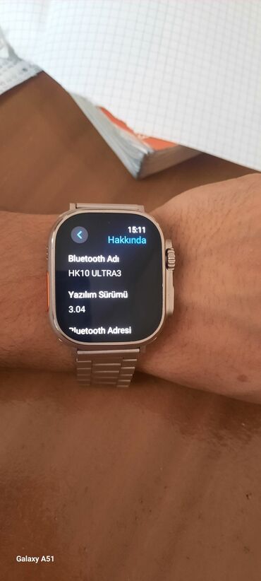 экран: Smart saat, Sensor ekran, rəng - Boz