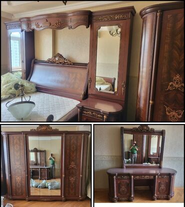 Sifarişlə masa və oturacaq dəstləri: İkinəfərlik çarpayı, Dolab, Termo, 2 tumba, İşlənmiş