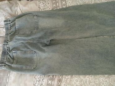 Джинсы и брюки: Yüngül mavi rəngli denim şalvar Geyinilmeyib 36 razmer di 33 — 2