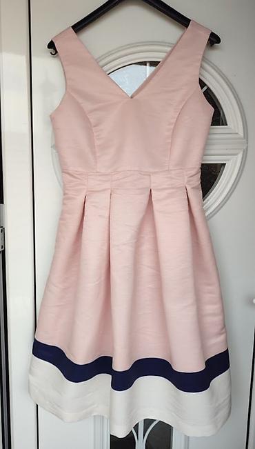 ps torba: Elegantna haljina A-kroja, veličina 38 (potpuno NOVA). Svetloružičasta — 3