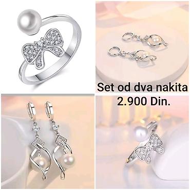 neo sat: Elegantni posrebreni set od hirurskog čelika od dva nakita – 2.900 — 1