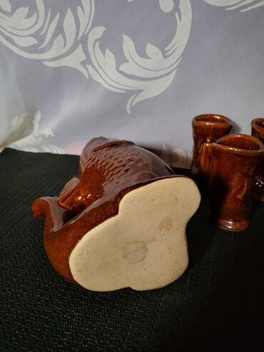 Čaše: Komplet nov za pice rucni rad 60te.Poljska. Komplet braon,rucni — 16