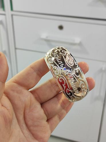 Серебряные браслеты: Билерики с надписями Серебро напыление золото 925 пробы Размеры — 3