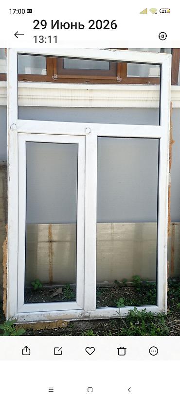 Plastik pəncərələr: PVC pəncərə və qapı dəsti - Material: ağ PVC profillər - Şüşə: ikiqat — 2