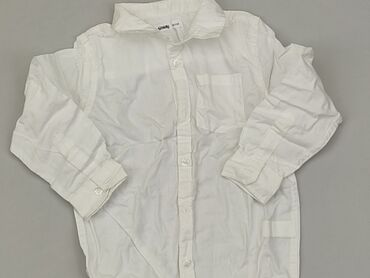 biała koszula wiskoza: Koszula 4-5 lat, stan - Dobry, wzór - Jednolity kolor, kolor - Biały