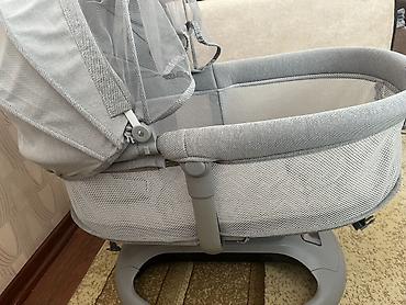 tul perdeler: Uşaq üçün elektrikli beşik/şeytan-araba tipli yelpəncək - Rəng: boz - — 5