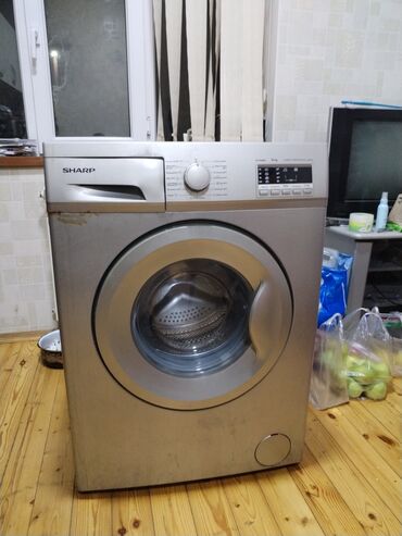 продать бу стиральную машину: Стиральная машина Sharp, 6 кг, Б/у, Автомат, Есть сушка, Нет кредита, Самовывоз