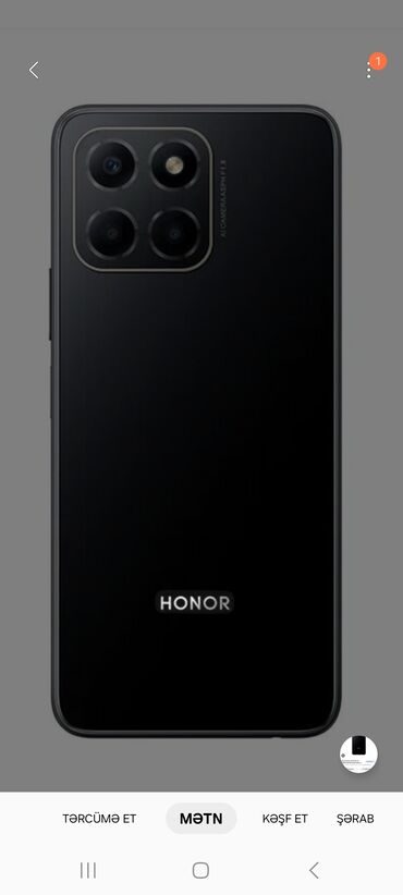 honor x6 qiymeti: Honor X6, 128 GB, rəng - Qara, Barmaq izi