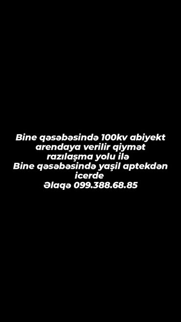 kirayə ev şəki: Salam binede yaşil aptekdən içəridə 100kv abiyekt kirayə verilir tam