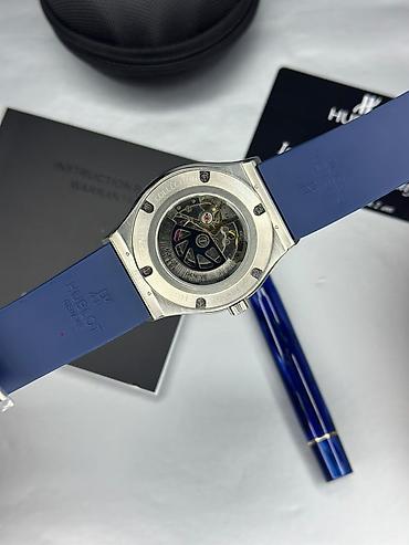 Личные вещи: Новый, Наручные часы, Hublot, цвет - Голубой — 2