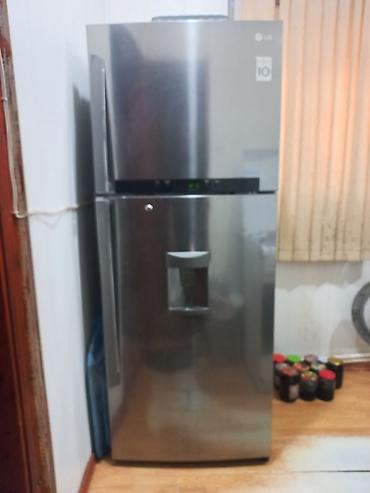 dispenser satilir: İşlənmiş 2 qapılı LG Soyuducu Satılır, rəng - Boz, Dispenserli — 4