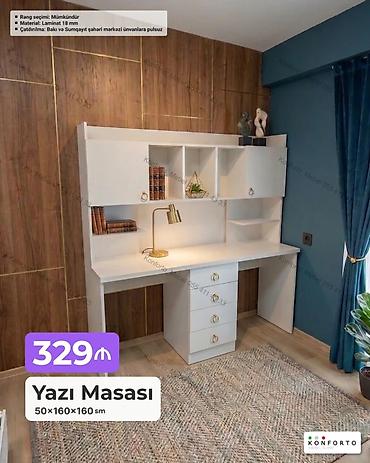 Ev və bağ: Düz masa, Stulsuz, Polkalı, Siyirməli, Sadə laminat — 1