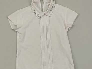 biała bluzka mlodziezowa: Bluzka, 5-6 lat, 110-116 cm, stan - Dobry