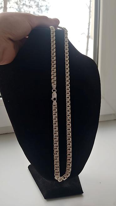 Серебряные цепочки: Серебряная цепь 60 грамм 58 см Ручная работа Изготовлен под Заказ — 4