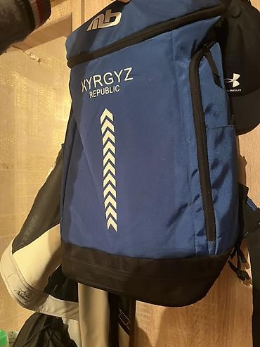 сумки на достафкой: Спортивный рюкзак «KYRGYZ REPUBLIC» - Цвет: синий с черными — 1