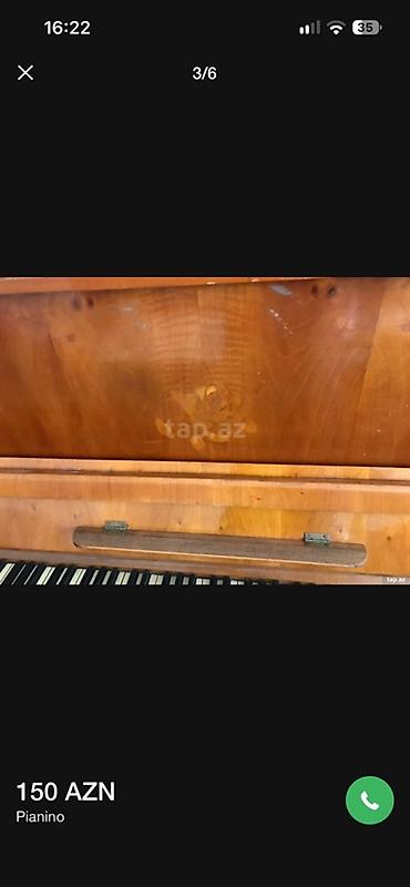 musiqi aleti type 1: Pianino – dik modellə, klassik taxta korpuslu. - Korpus: cilalanmış — 4