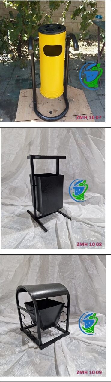 Baklar və çənlər: Məhsul: Daxili/çöl istifadə üçün metal zibil qutuları - Model — 12